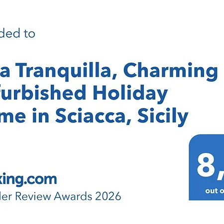 Tranquilla, Charming Refurbished In Sciacca, Sicily Villa *