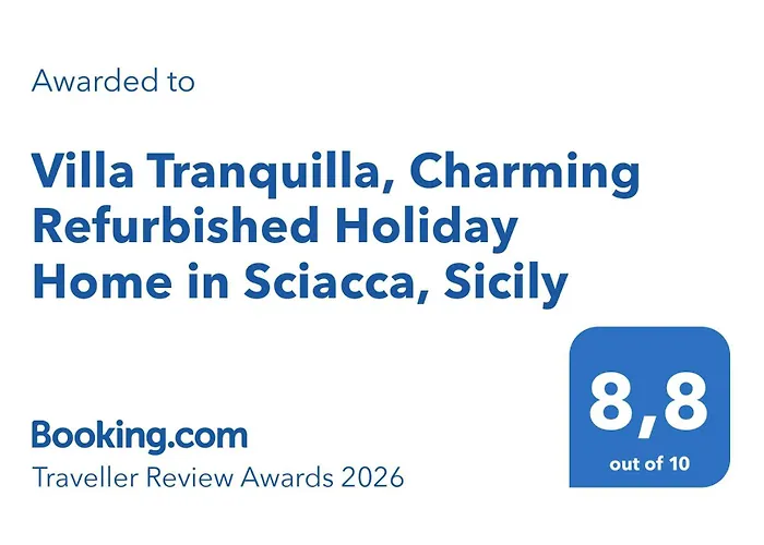 Tranquilla, Charming Refurbished In Sciacca, Sicily Villa *